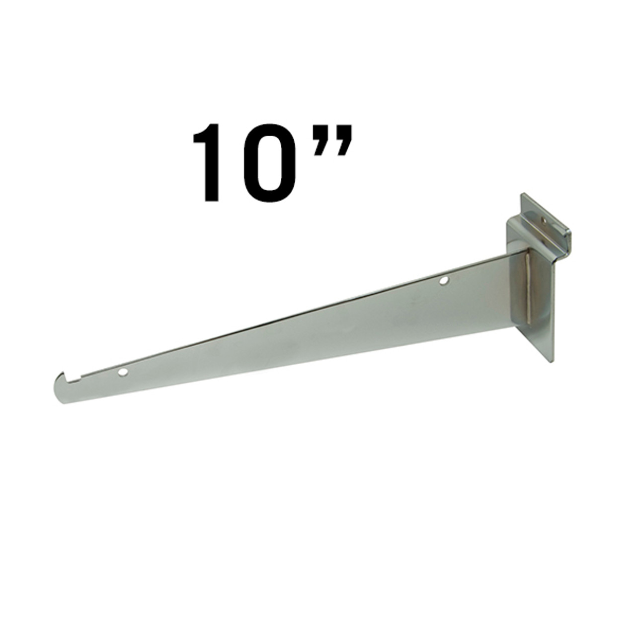 SW/10KB 10" Chrome Slatwall Shelf Brackets - ea.