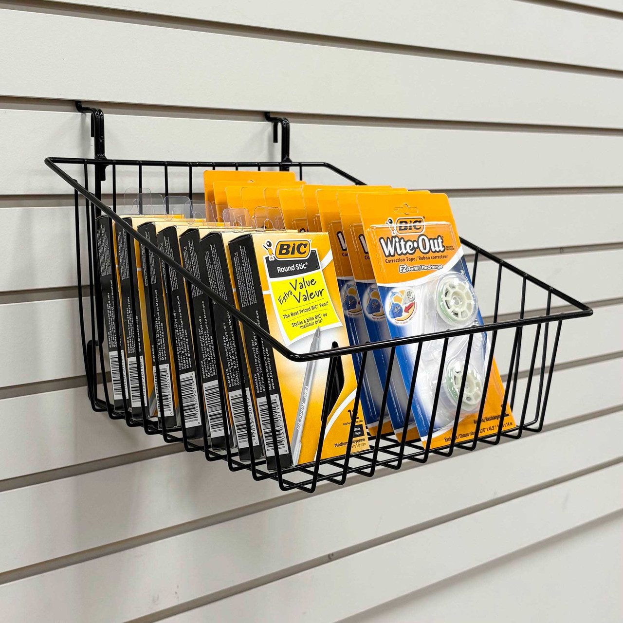 Black BSK14 Universal All Purpose Basket 12"l x 12"w x 8"h x 4"f