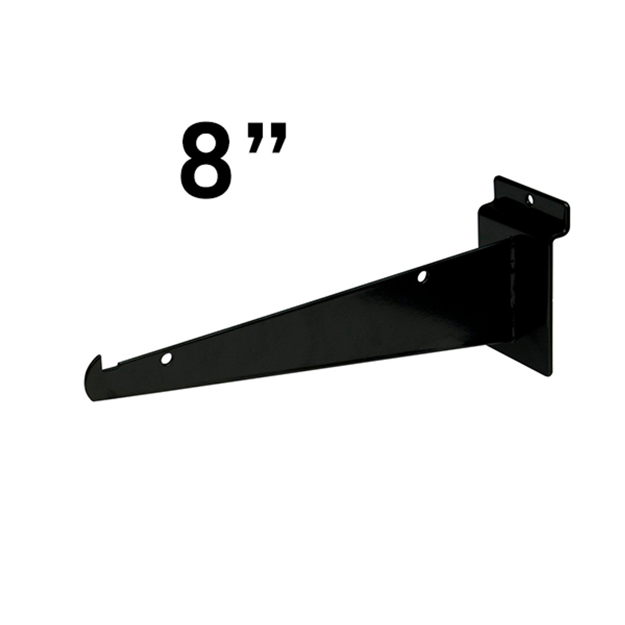 EBL/8KB 8" Black Slatwall Shelf Brackets - ea.