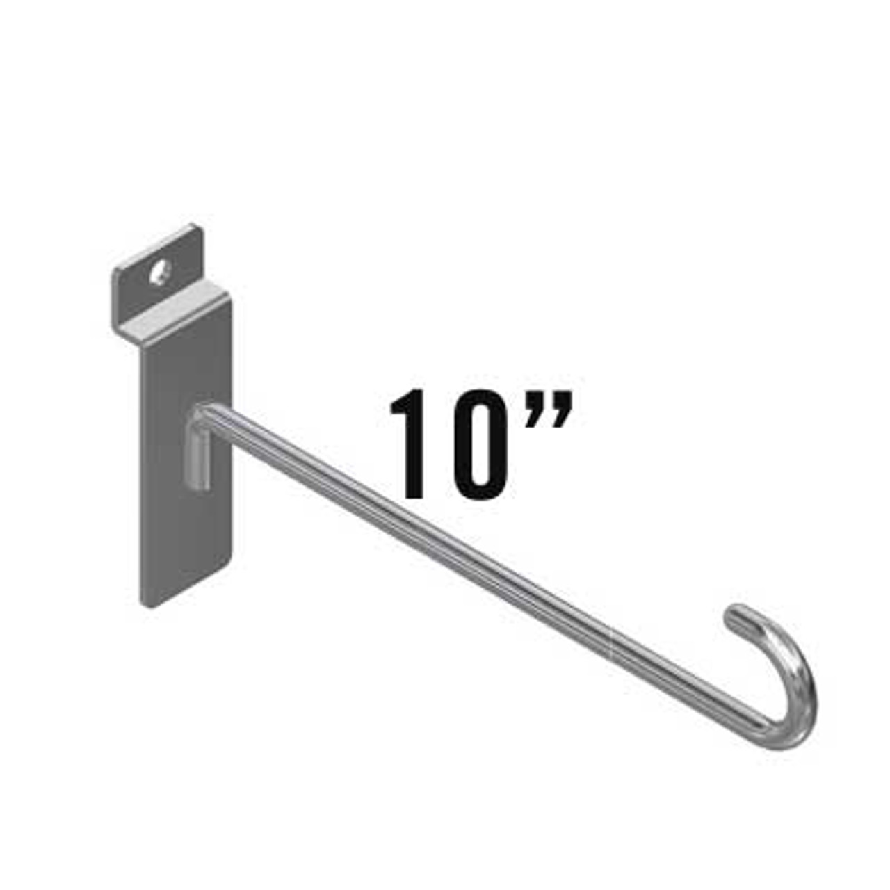 10" chrome Slatwall Safety Hook - Limited Quantities - ea.