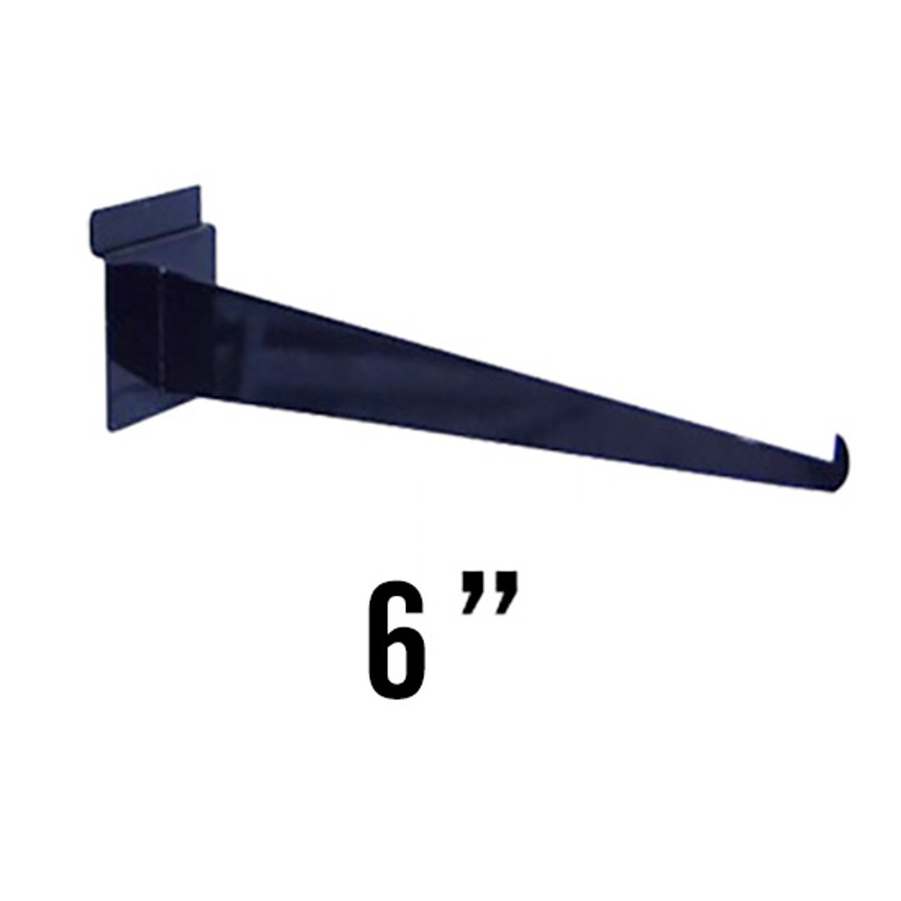 2810-6B 6" Black Slatwall Shelf Brackets - ea.