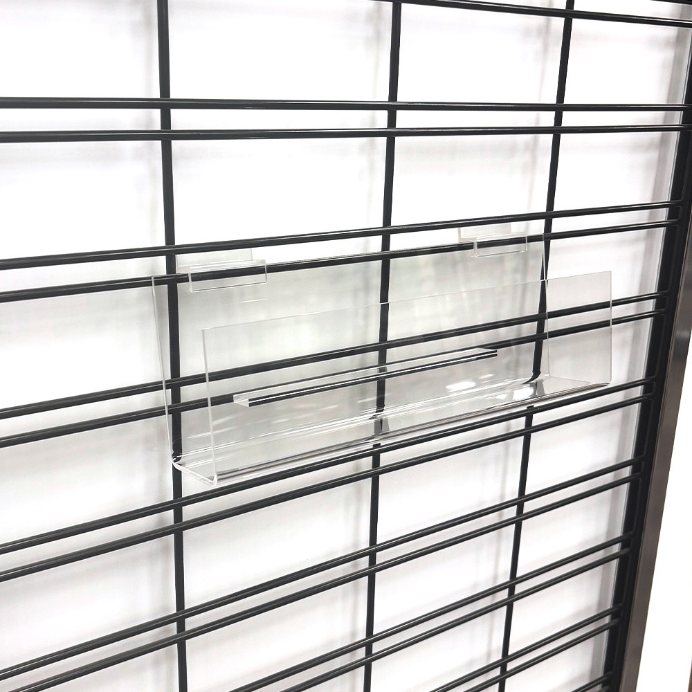 12"w x 2"d x 3"Lip Slatwall Acrylic J-Rack