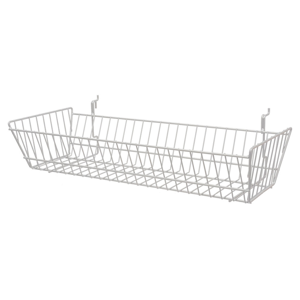 White BSK12 Universal All Purpose Basket 24"w x 10"d x 5"h