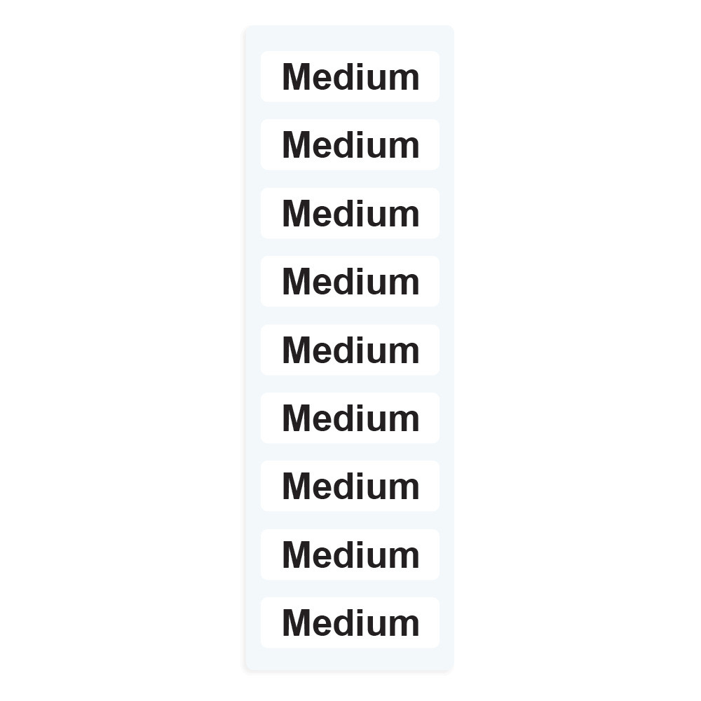 M Waist Size Labels