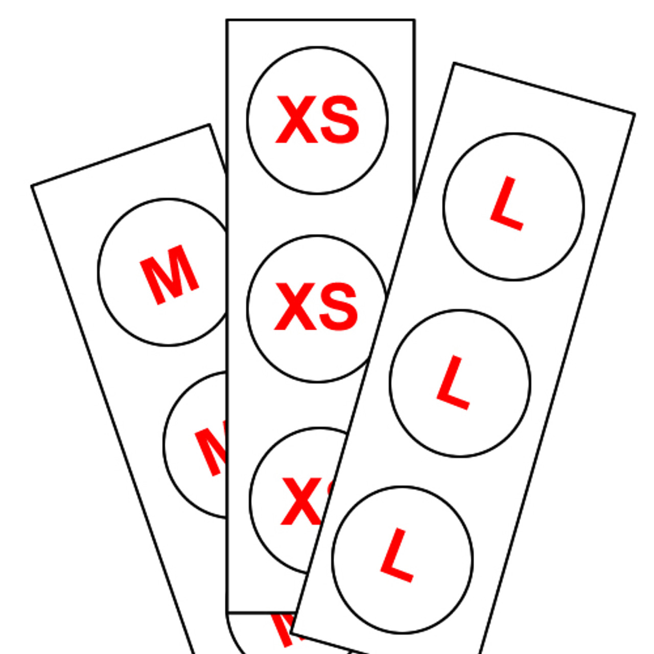 XXL White Round Adhesive Size Labels