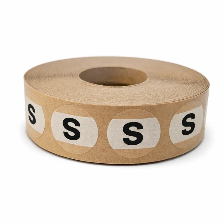 S Clear Round Adhesive Labels