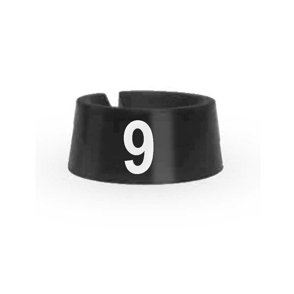 #9 Size Markers Black with White Print