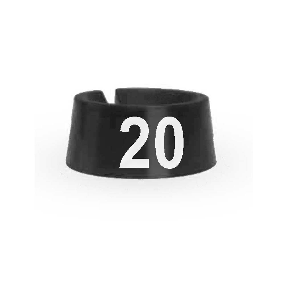 #20 Size Markers Black with White Print