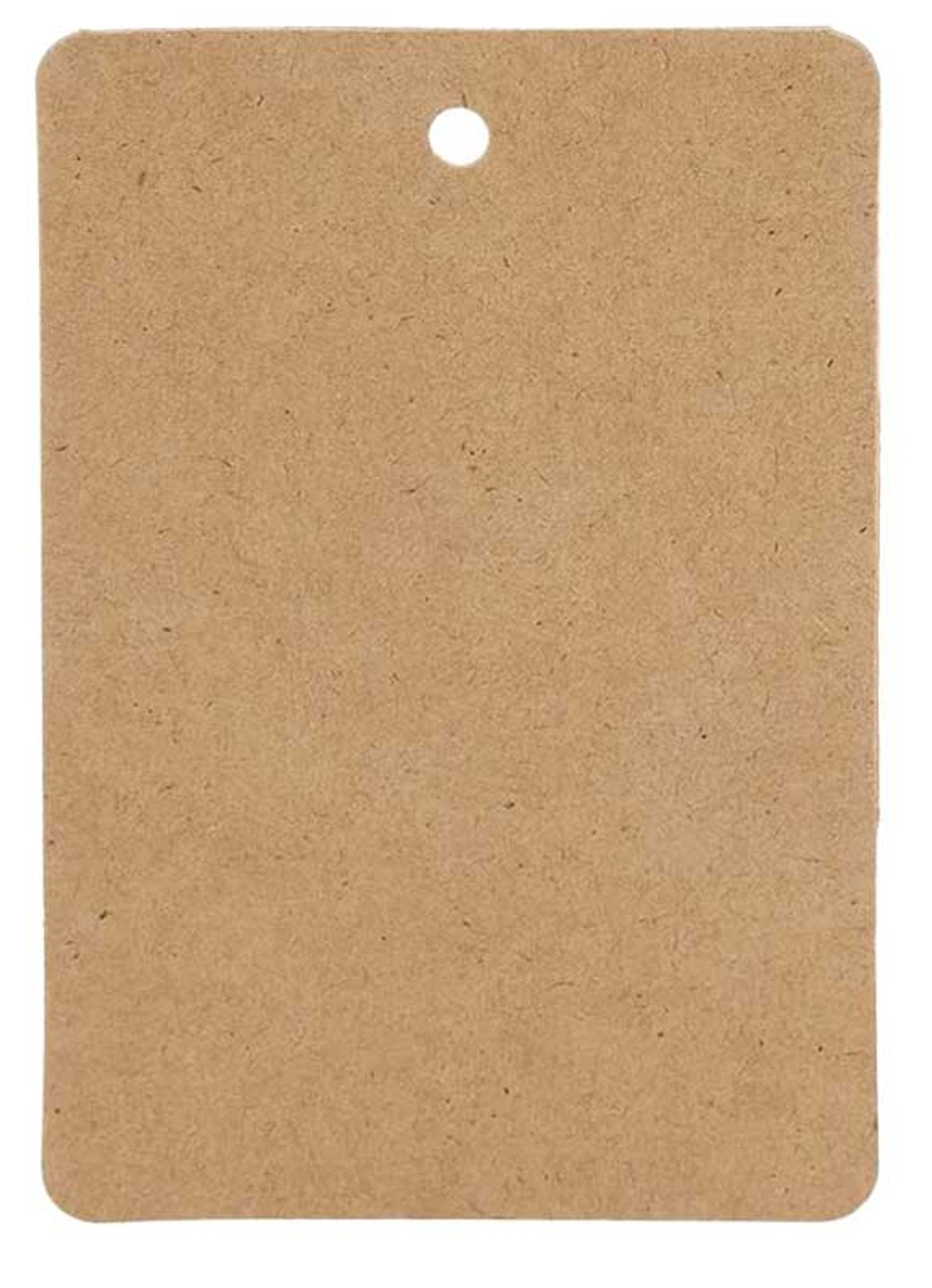 CTS-BK Small Blank Kraft Tags 1-1/4" w x 1-7/8" h per 1000