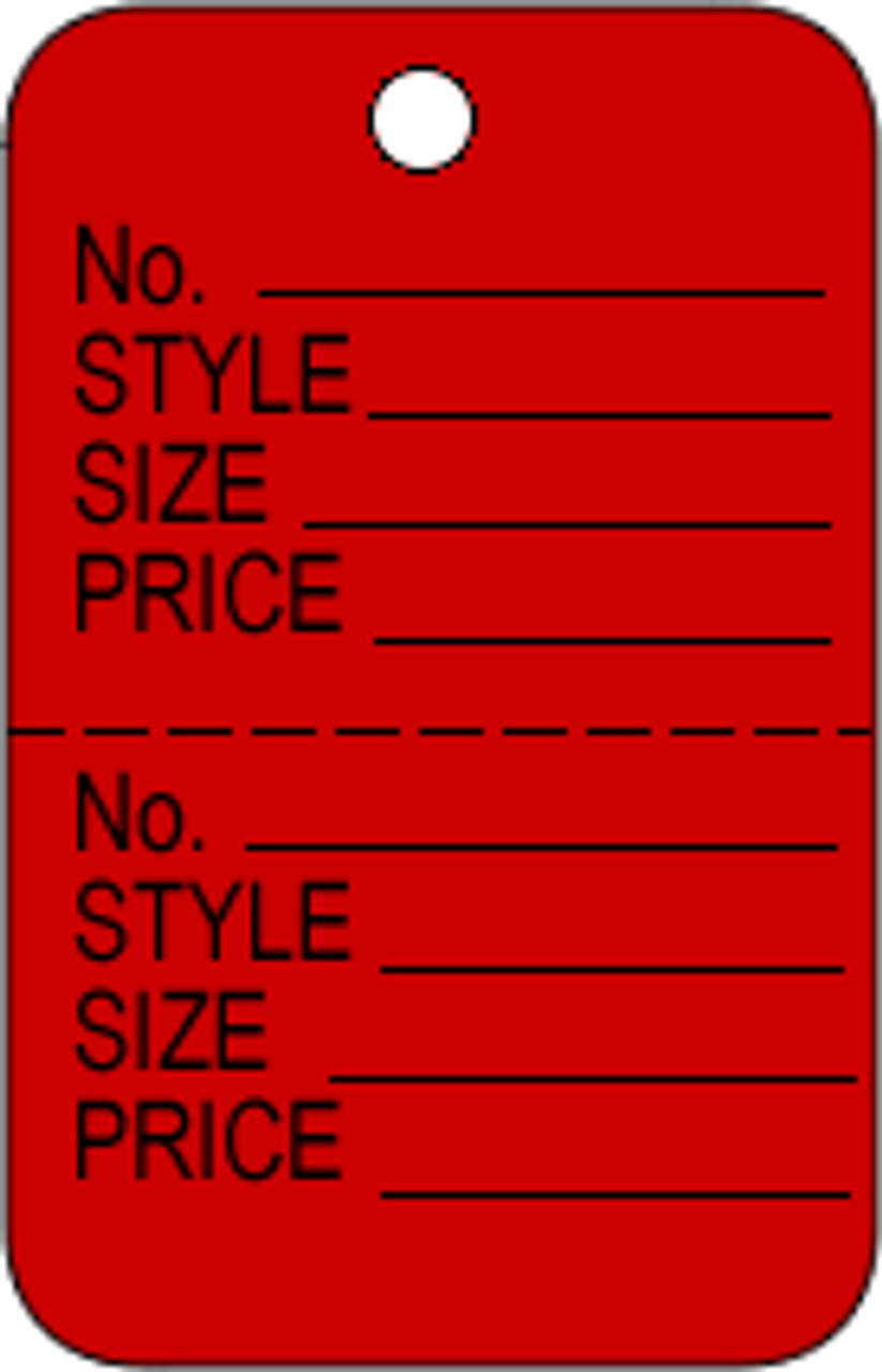 Pastel Red Coloured Two Part Marking Tags
