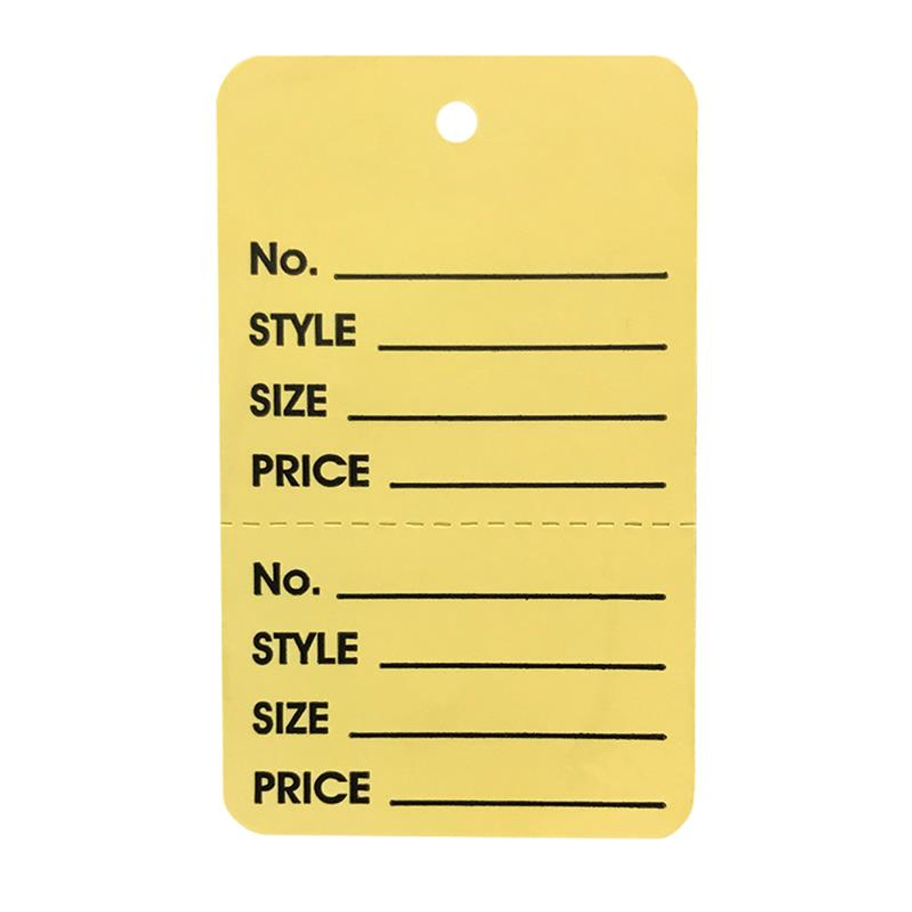 Yellow Coloured Two Part Marking Tags 1-3/4"w x 2-7/8"h