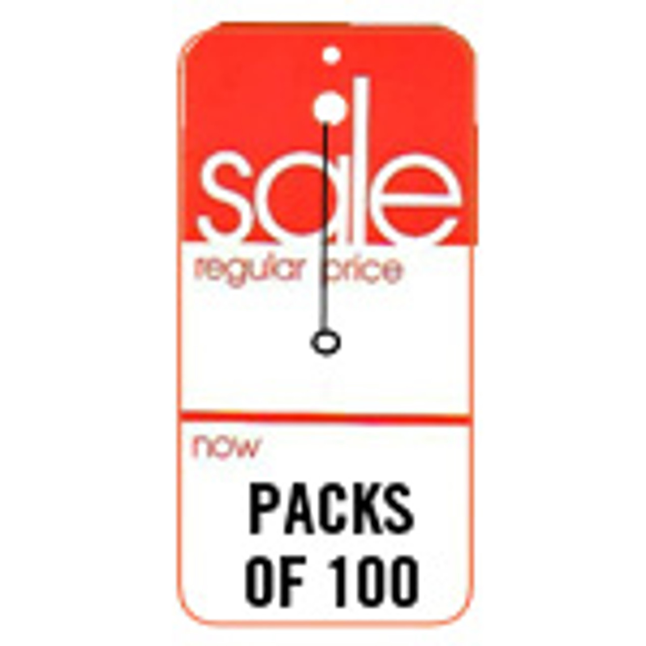 42-52 Medium Red Sale Tags (100/Box)