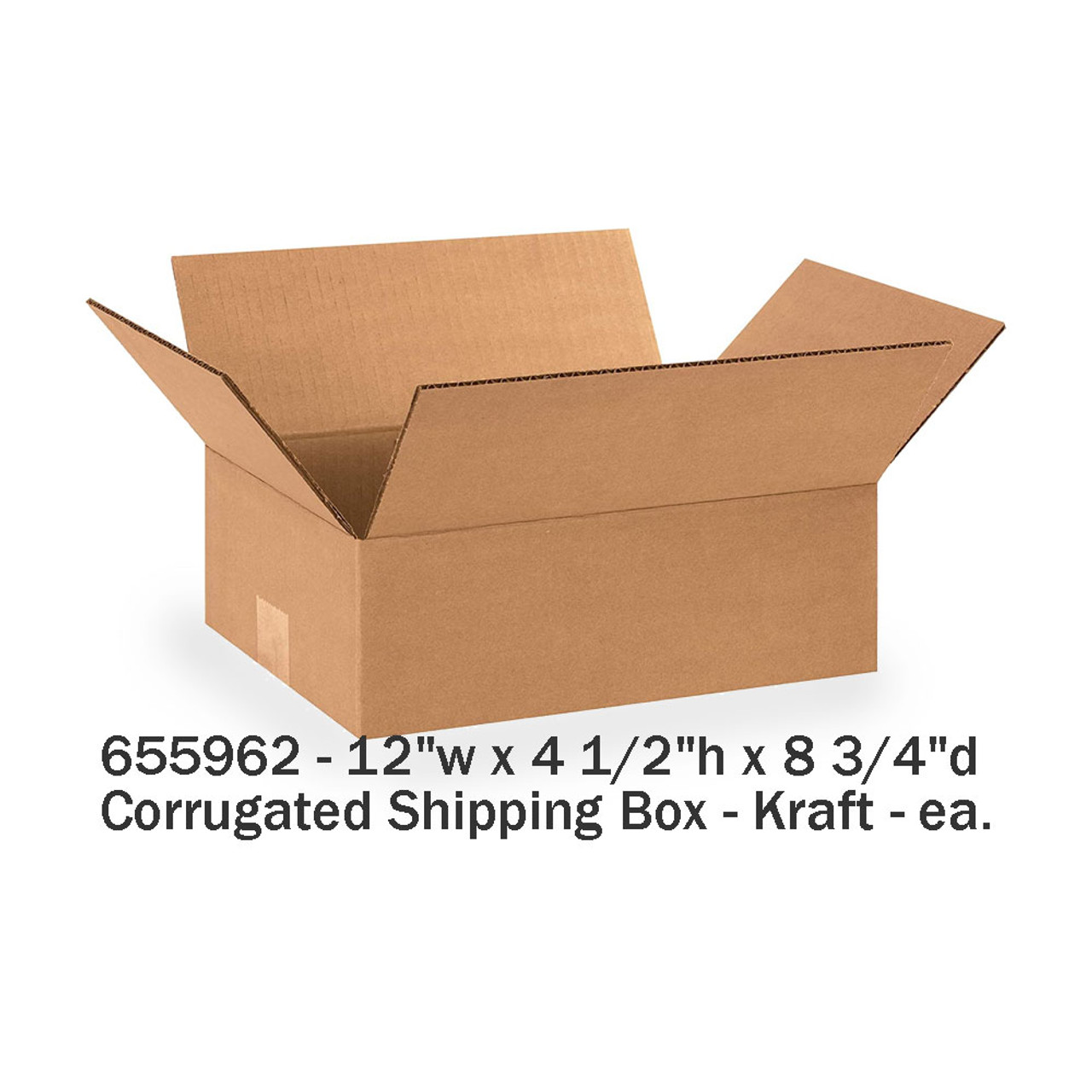 #116K - 12"w x 8 3/4"d x 4 1/2"h x  Corrugated Shipping Box - Kraft - ea.