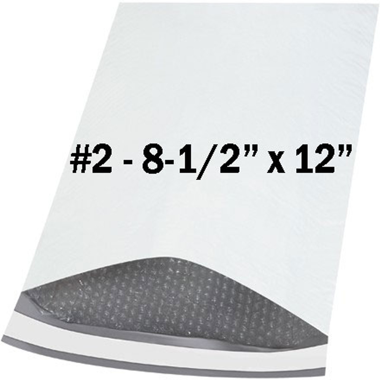 #2 - 8-1/2" x 12" white poly bubble envelope - ea.