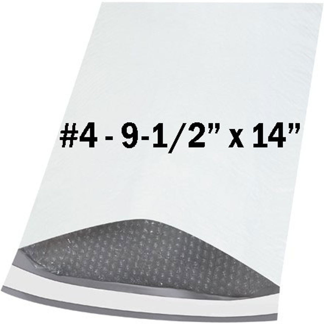 #4 - 9-1/2" x 14.5" white poly bubble envelope - ea.