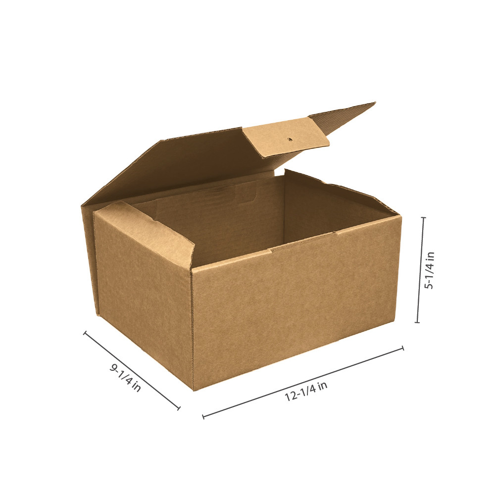 #4K - 12-1/4"l x 9-1/4"w x 5-1/4"h Corrugated Kraft Tuck-It Shipping Box