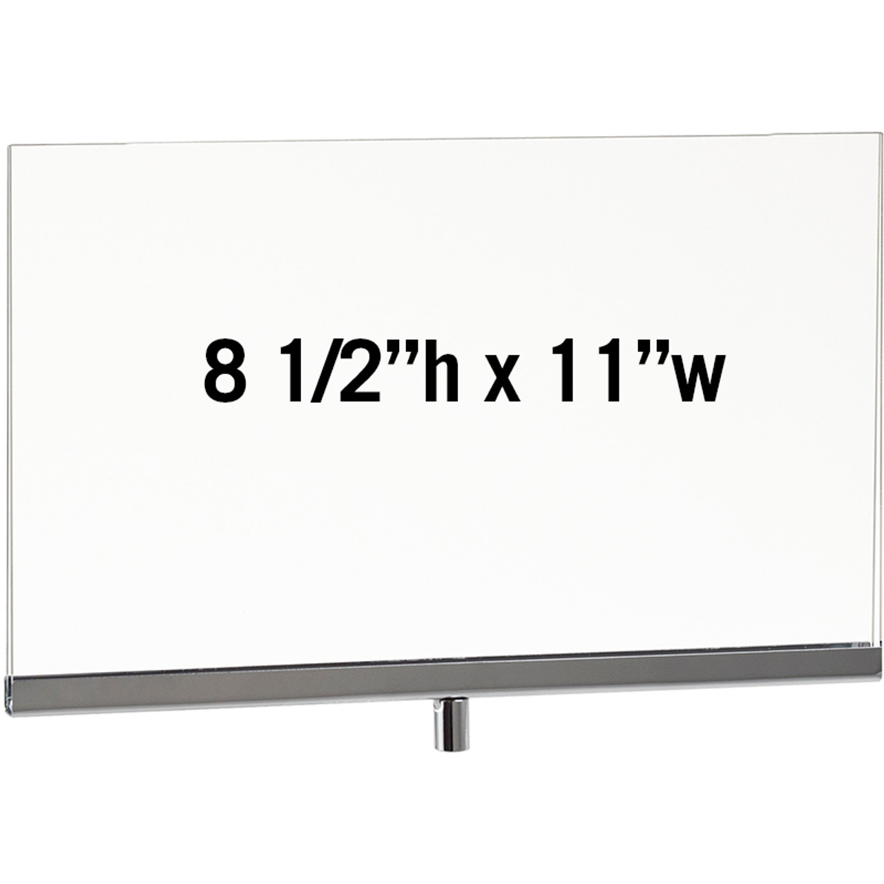 PJ/811 Acrylic & Chrome 8-1/2" x 11" Sign Holder