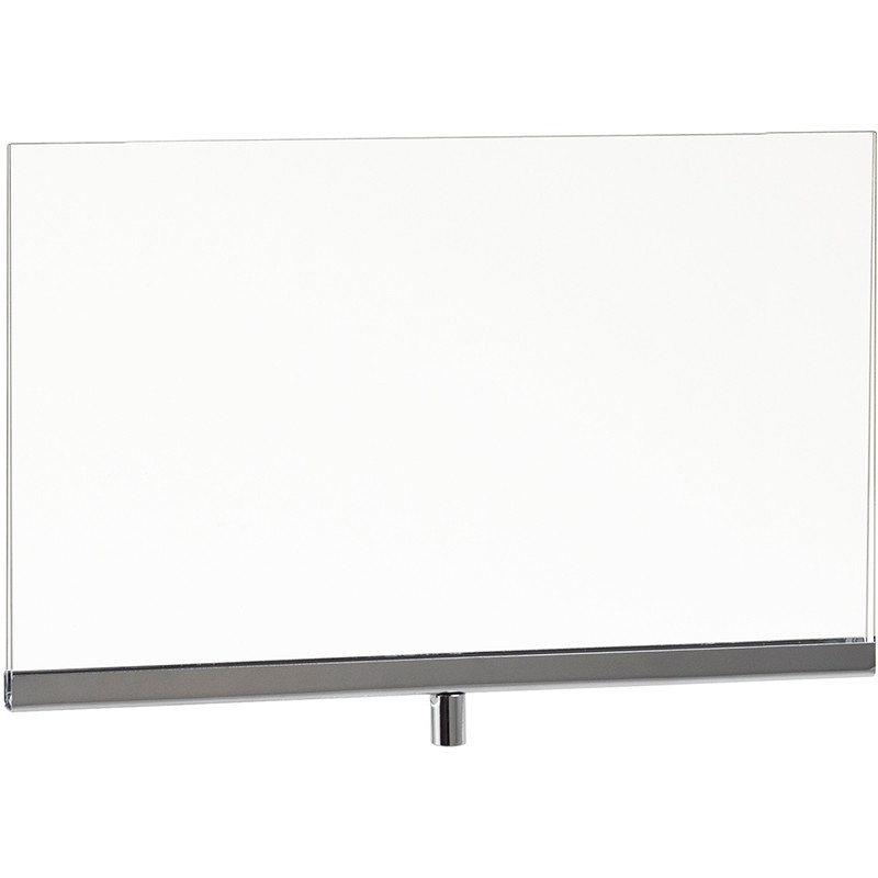Acrylic & Chrome 8-1/2"h x 11"w Sign Holder