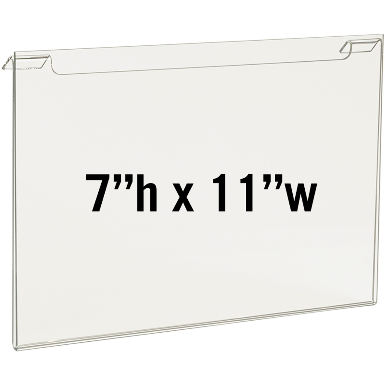 HP/SG711H Acrylic 7" x 11" Sign Holder for Slatwall/Gridwall