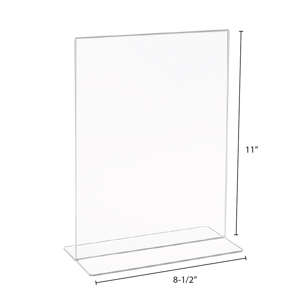 Acrylic 8-1/2"w x 11"h Double Sided Sign Holder