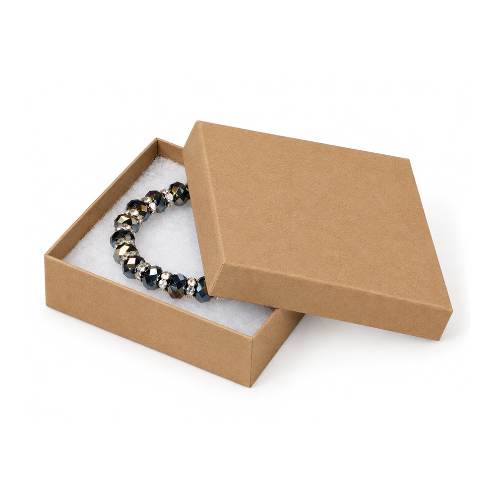 Kraft #33 Premium 3-1/2" x 3-1/2" x 1" Jewellery Box