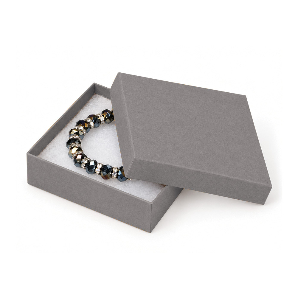 Grey #33 Premium 3-1/2" x 3-1/2" x 1" Jewellery Box