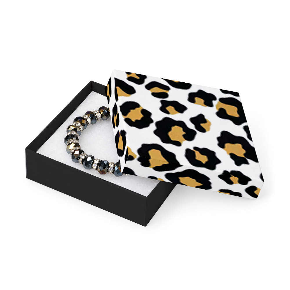 Golden Leopard #33 Premium 3-1/2" x 3-1/2" x 1" Jewellery Box