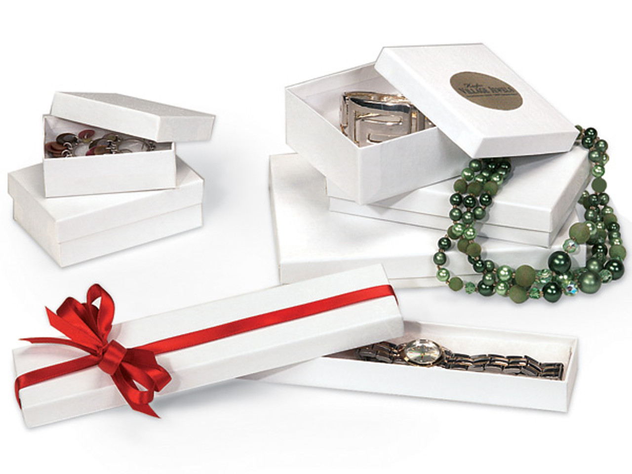 White Assorted Jewellery Box Package-72 assorted boxes