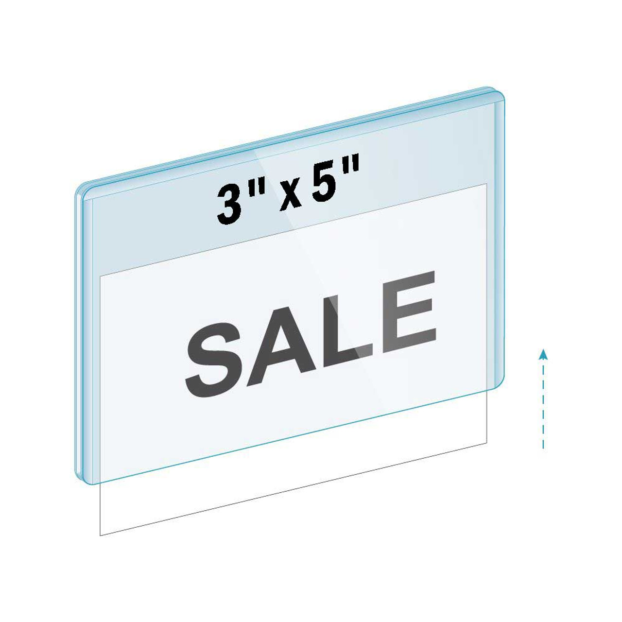 3" x 5" Three Sided Sealed Protective Sign Sleeve - ea.