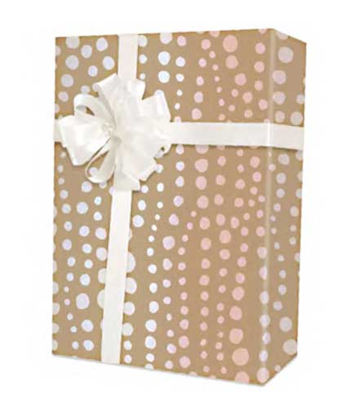24" x 200' Pink Champagne Bubbles Gift Wrap