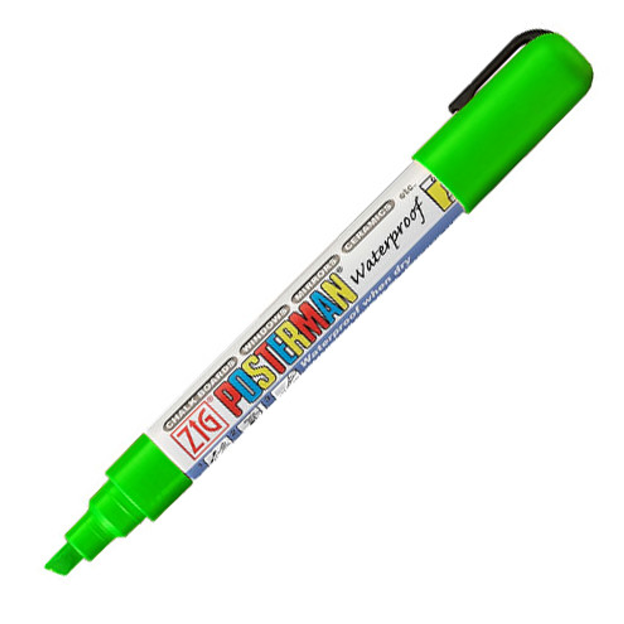 Fluorescent Green 1/4" Zig Posterman Brand Waterproof Markers