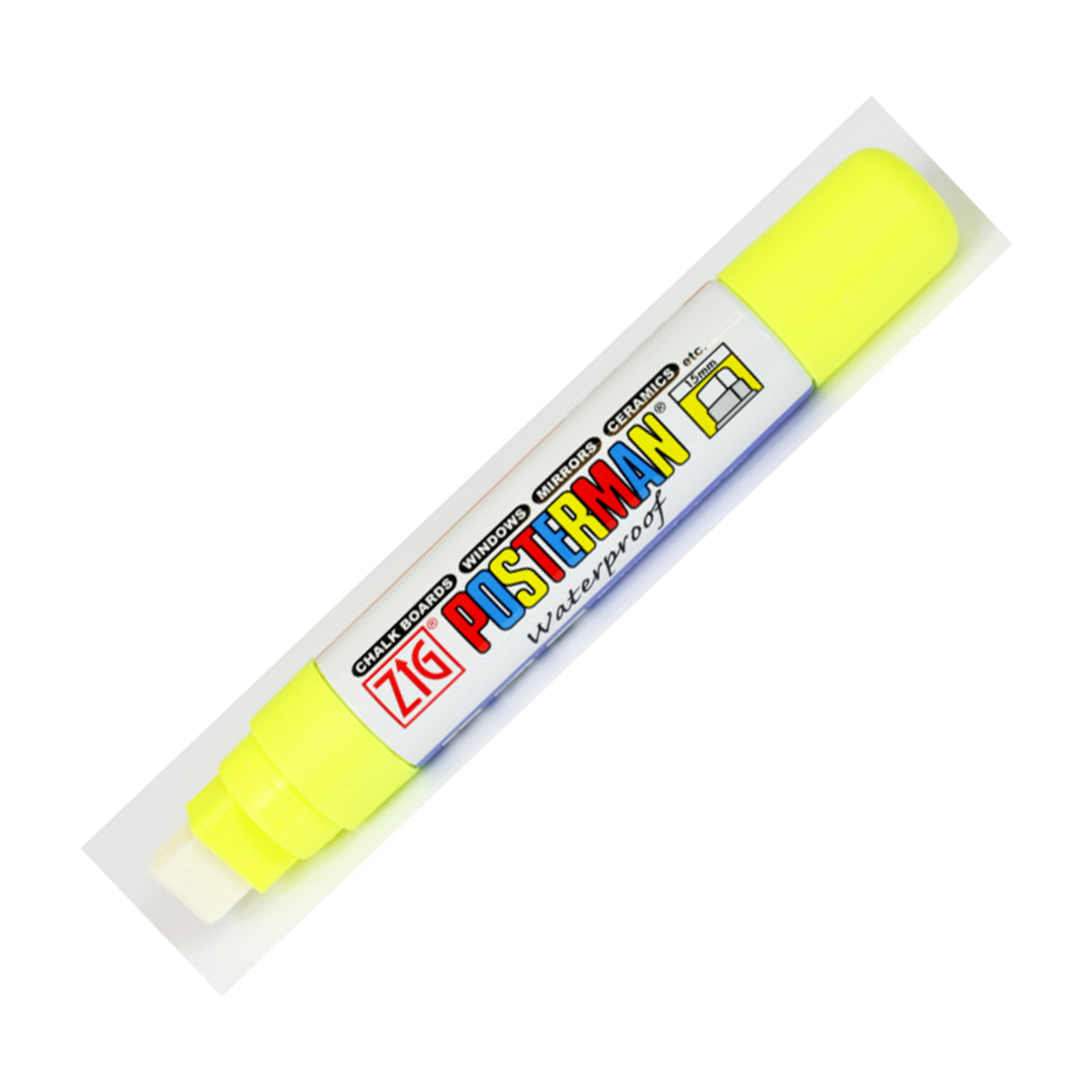 Fluorescent Yellow 3/4" Zig Posterman Brand Waterproof Markers