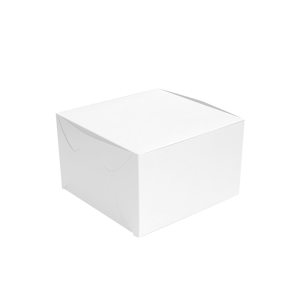 8"l x 8"w x 5"h White Bakery Cake Box