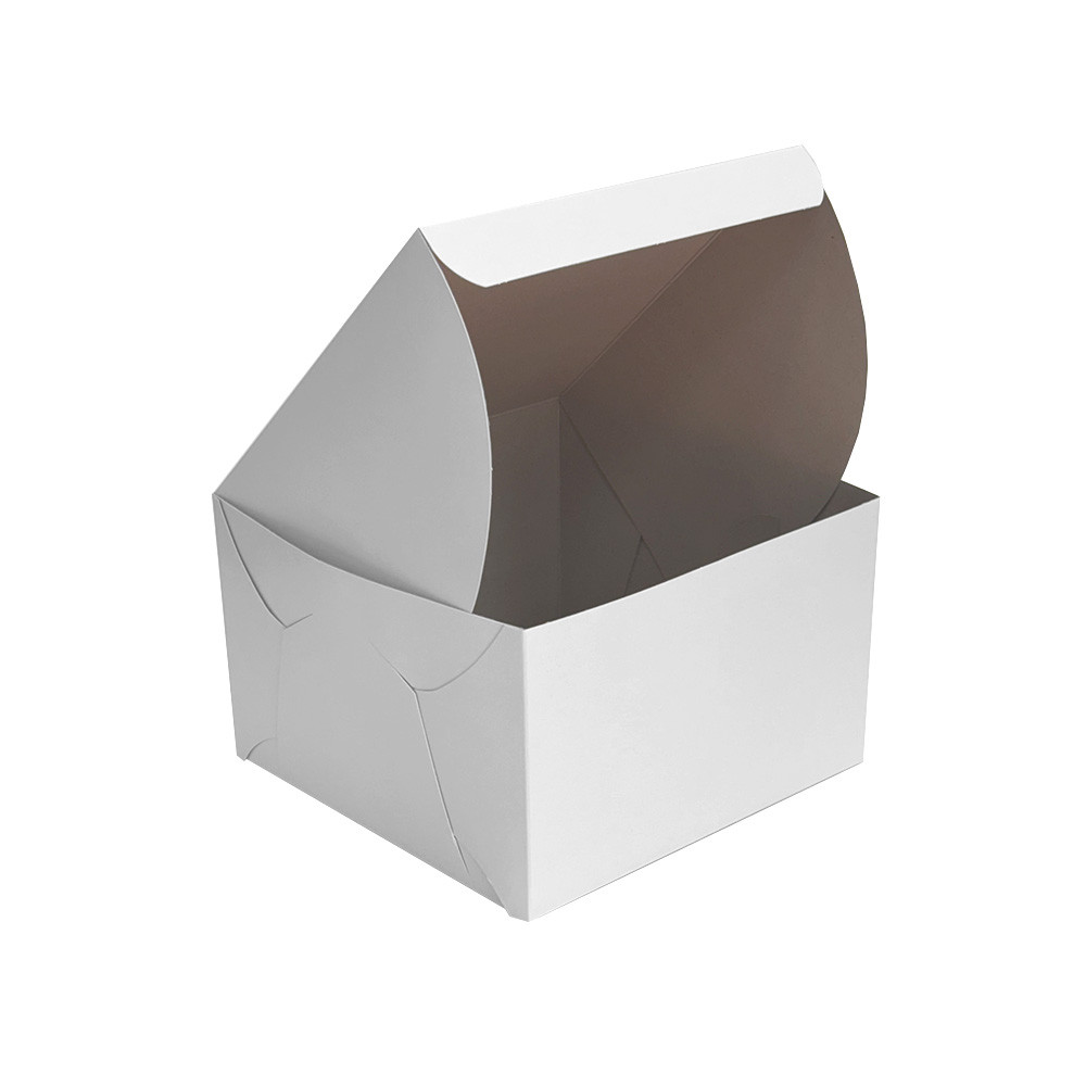 8"l x 8"w x 5"h White Bakery Cake Box