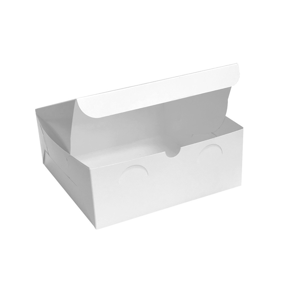 10" x 10" x 4" Premium White Coated Cupcake Bakery Box With Window 6 Regular Cup/12 Mini Cup Size