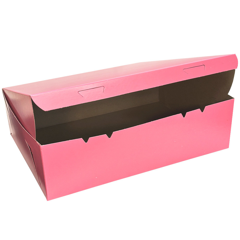14" x 10" x 4" Pink Cupcake Bakery Box to fit 12 Regular Cup/24 Mini Cup Size