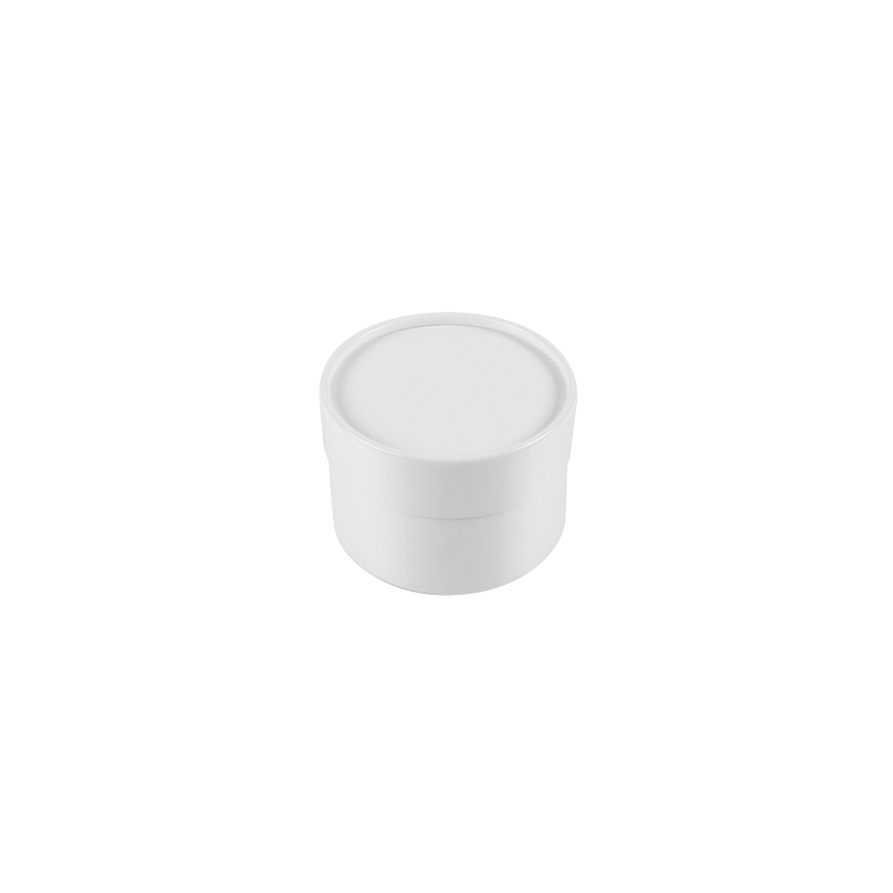 White Gloss Small Round Rigid Boxes 3-1/2" diam. x 2"h