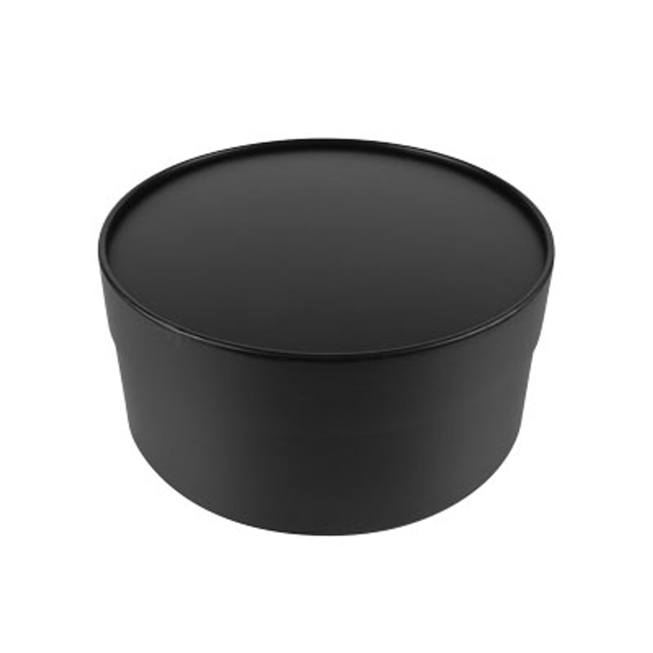 Black Matte Extra Large Round Rigid Boxes 9" diam. x 3-3/4"h - ea.