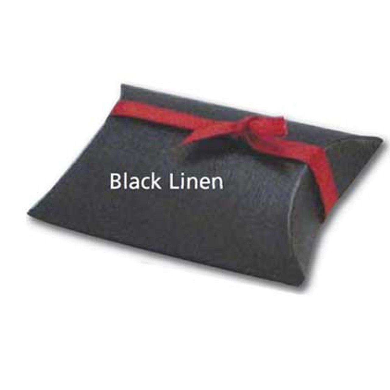 Black Linen Medium Size Pillow Box 4" x 4" x 1-1/4"