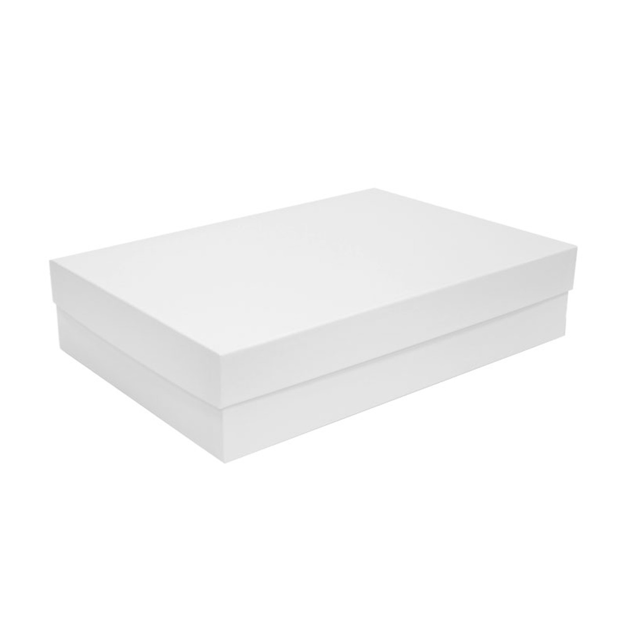 White Gloss Rectangular Rigid Box 12" x 9" x 2-1/2" - ea.