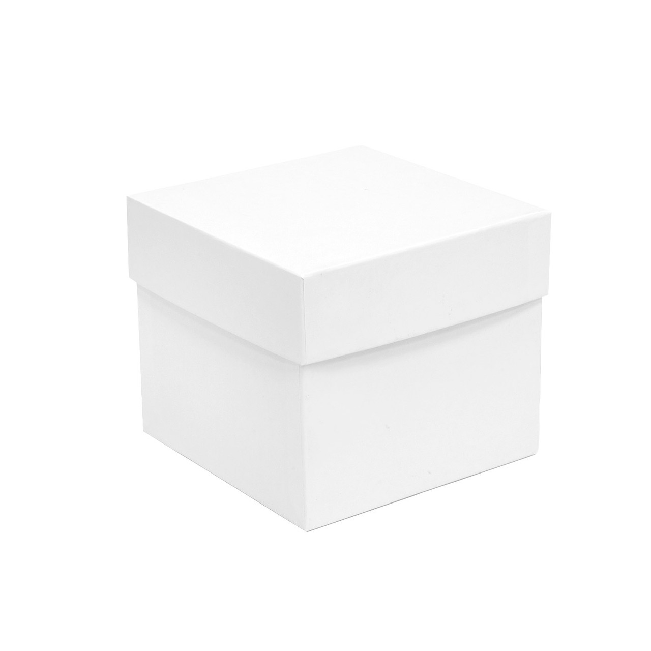 White Gloss Medium Square Rigid Boxes 7"x 7"x 4"