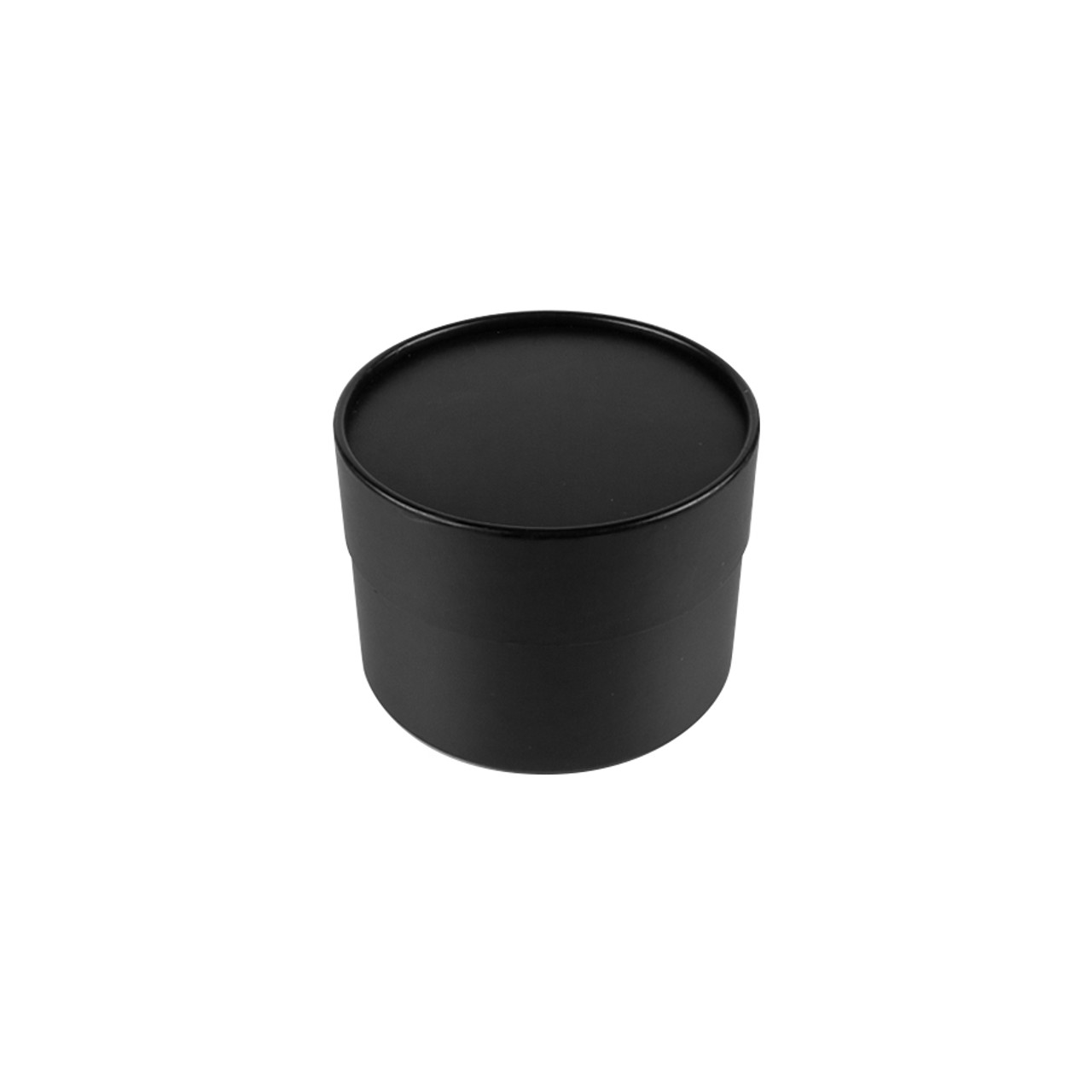 Black Matte Medium Round Rigid Boxes 5" diam. x 3-1/2"h ea.