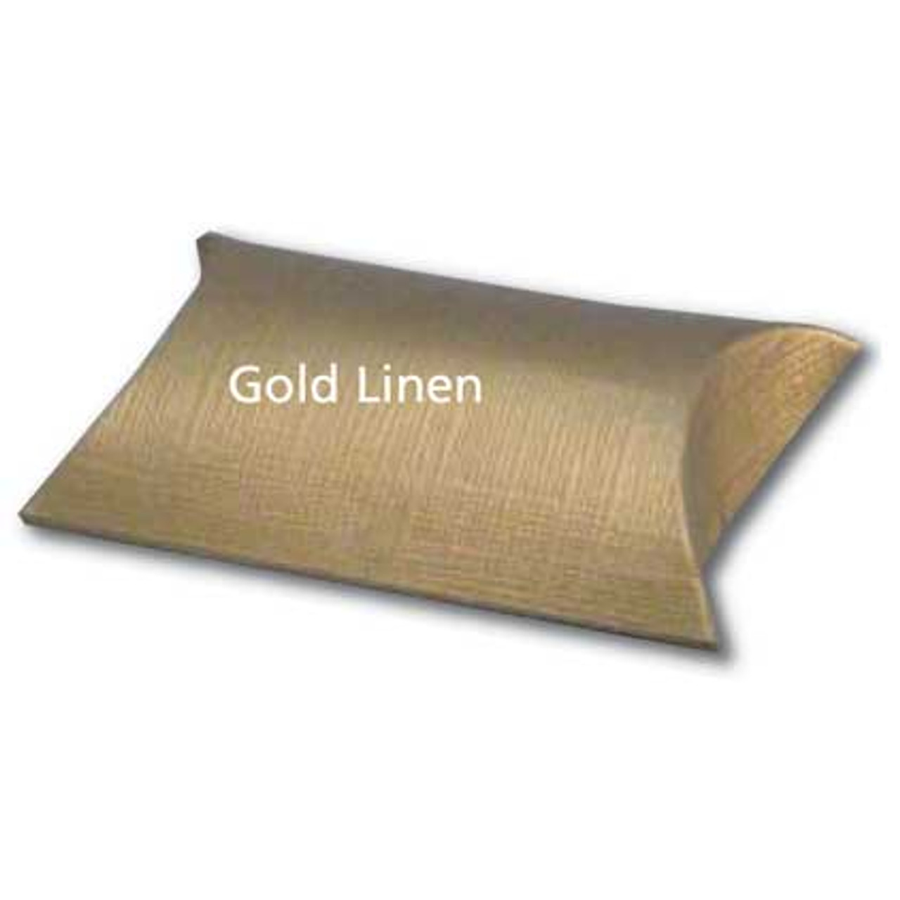 Gold Linen Gift Card Pillow Box 3-3/8" x 3-3/8" x 1-1/8"