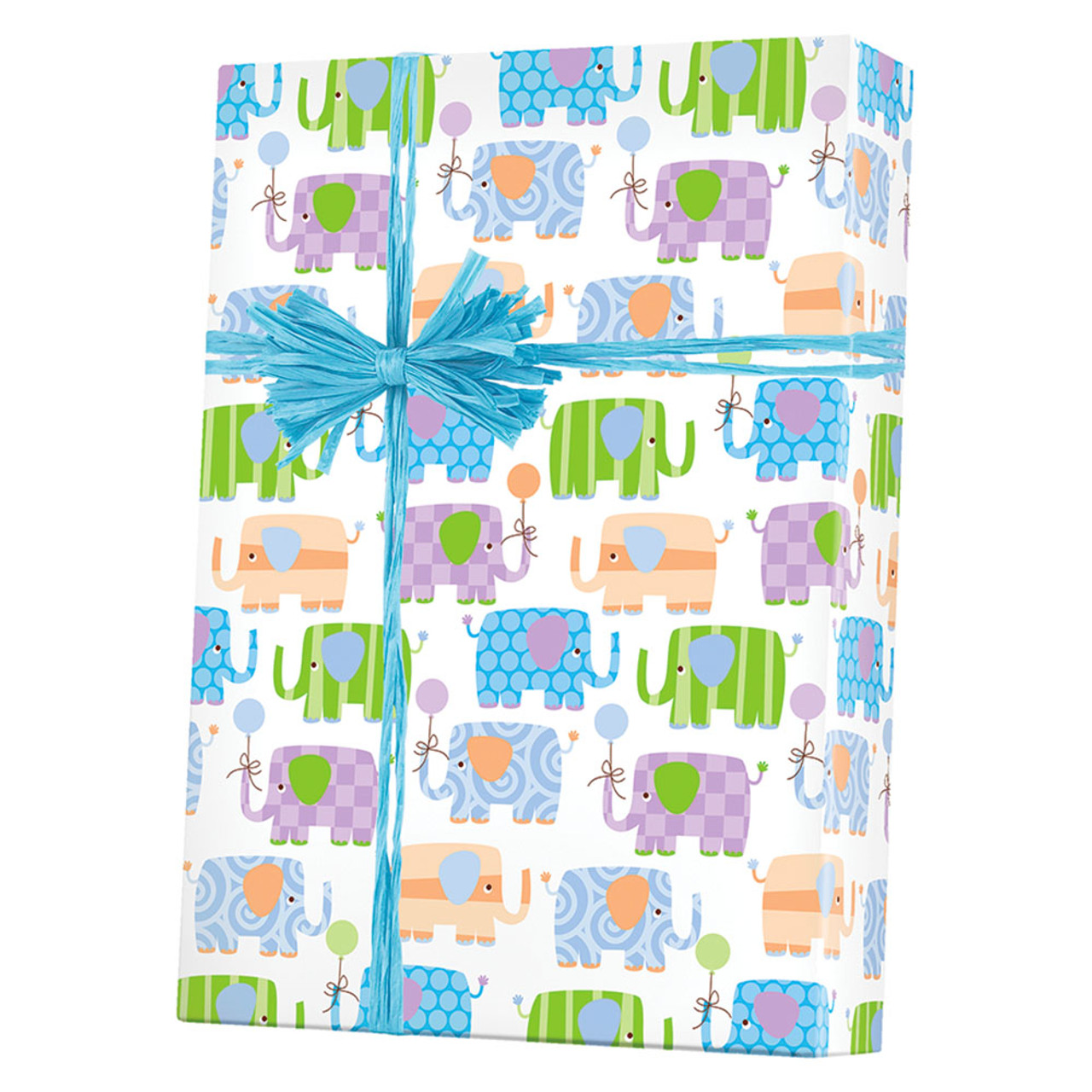 24" x 200' Baby Elephants Gift Wrap