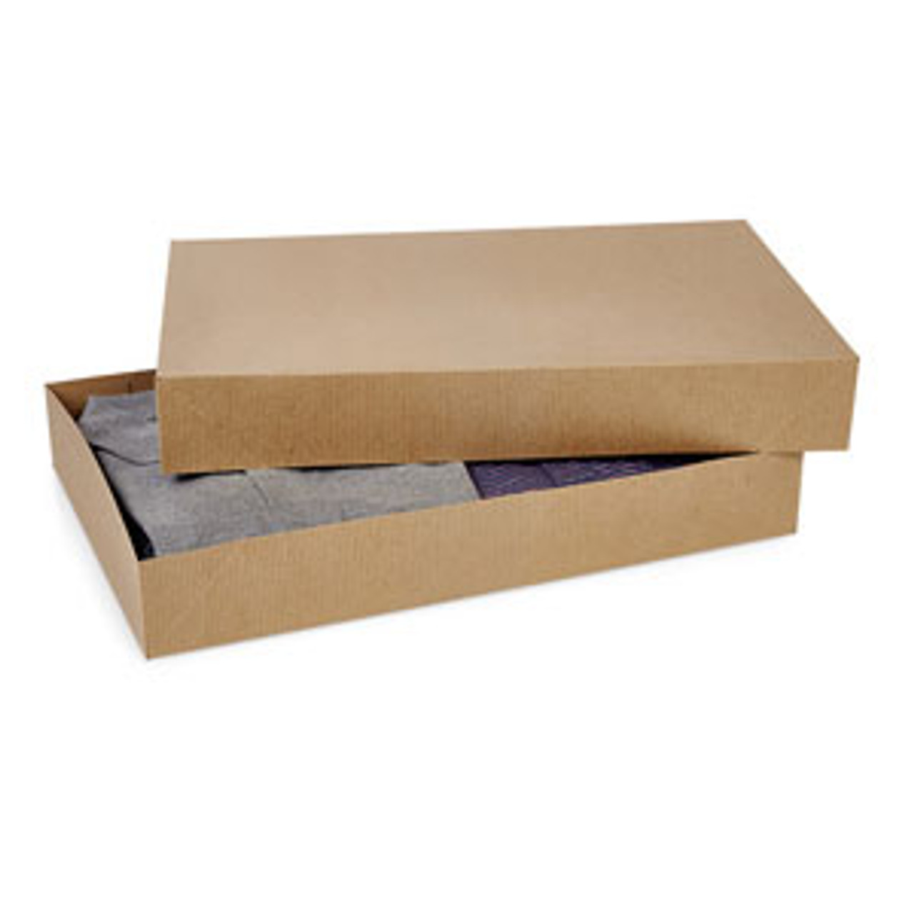 Pinstripe Kraft 24X 24" x 14" x 4" Garment Box for robes and suits