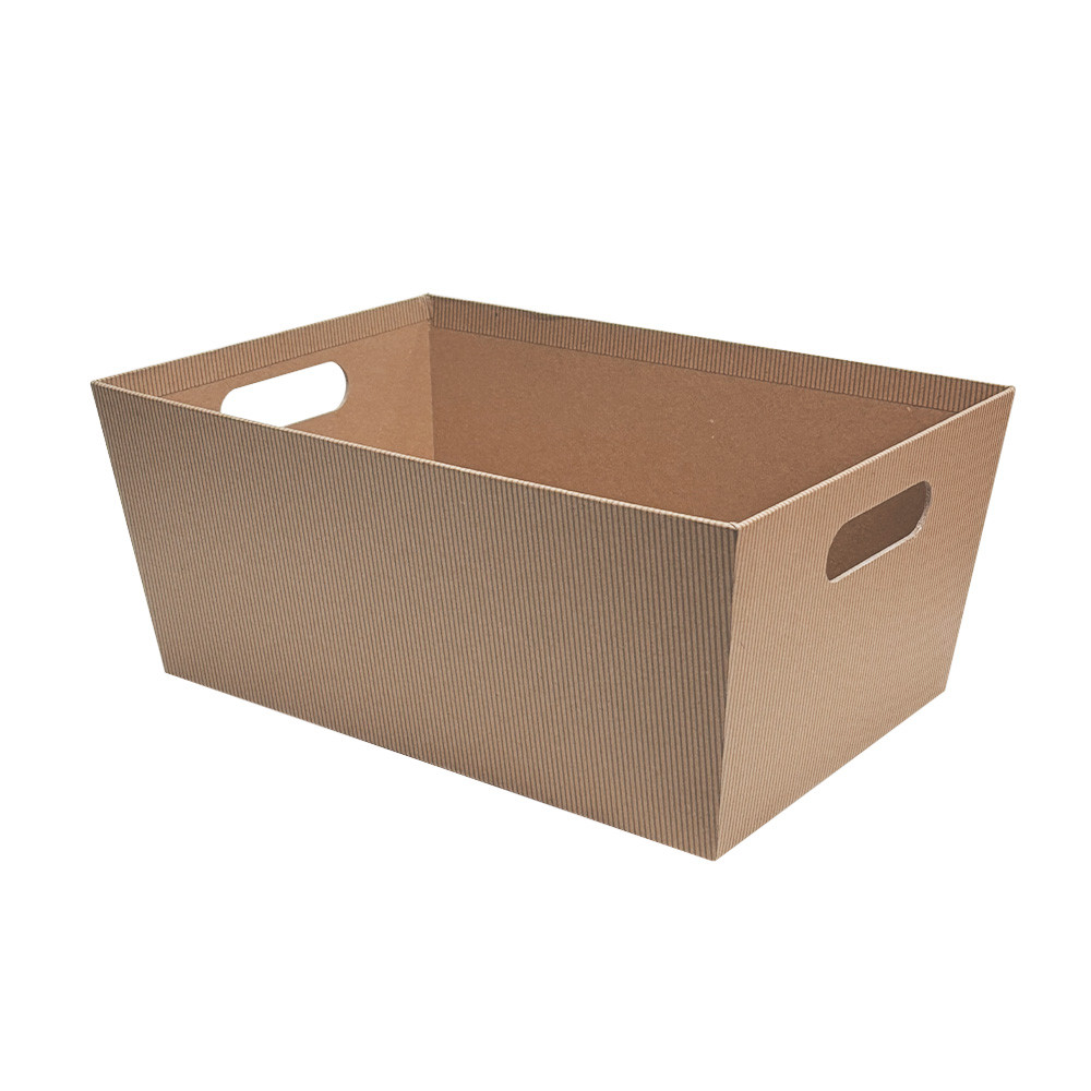 14-1/4"l x 9-3/4"w x 6"h Kraft Basket Tray