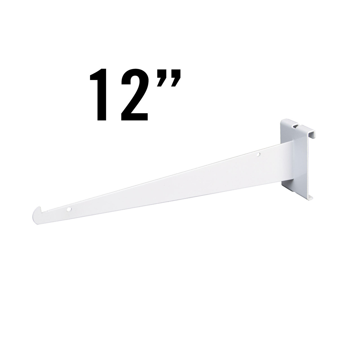 WTE/12KB - White 12" Gridwall Shelf Brackets