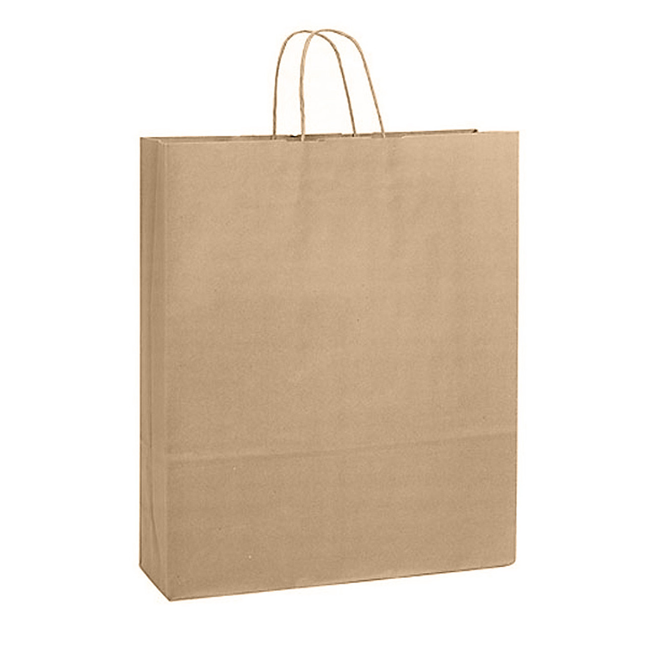 Saville 16" x 6" x 18-3/4" 100% Recycled Kraft Paper Shopping Bags