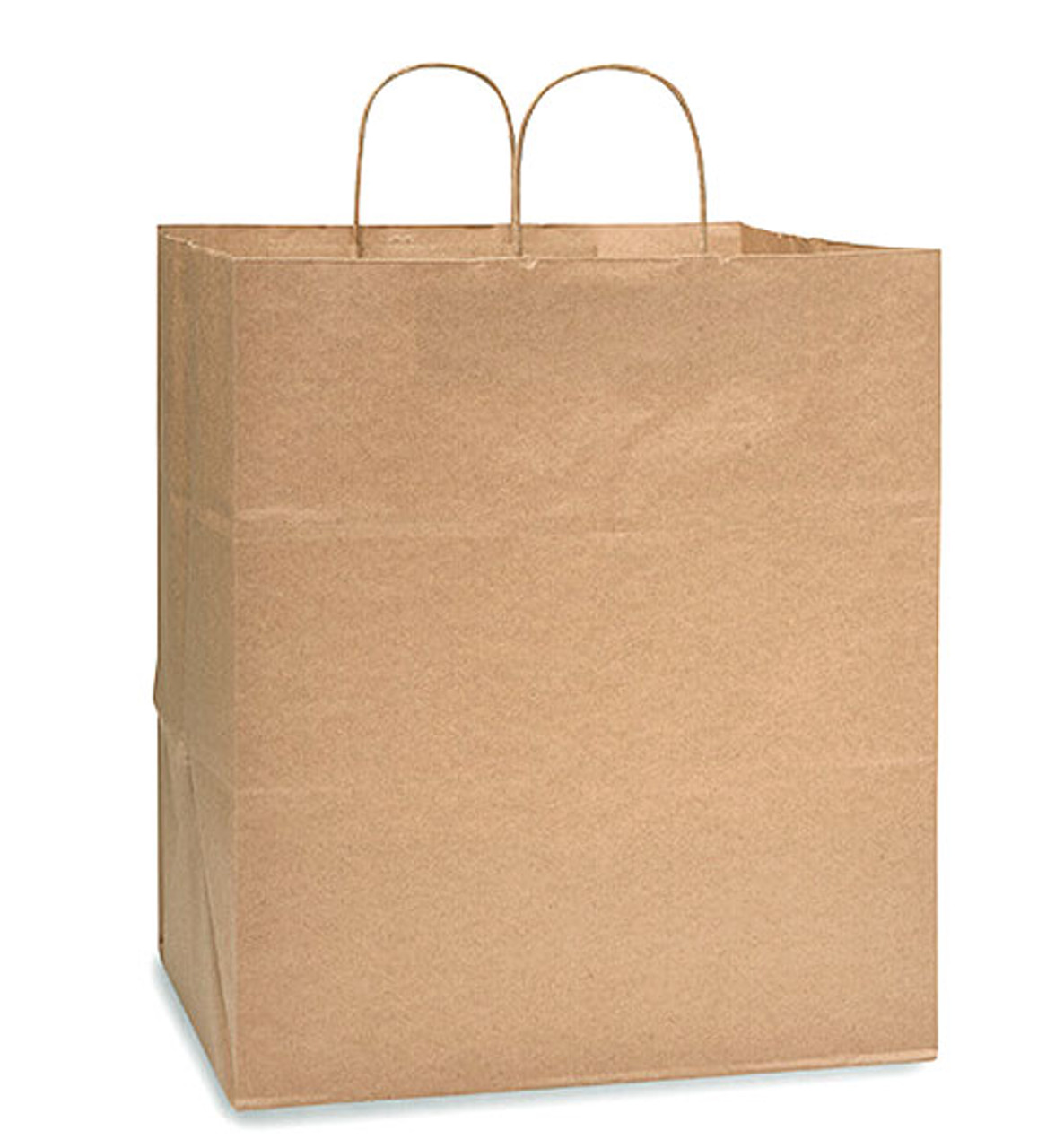 Lion 14"x 9-1/2 "x 15-1/2" 100% Recycled Kraft Paper Shopping Bags