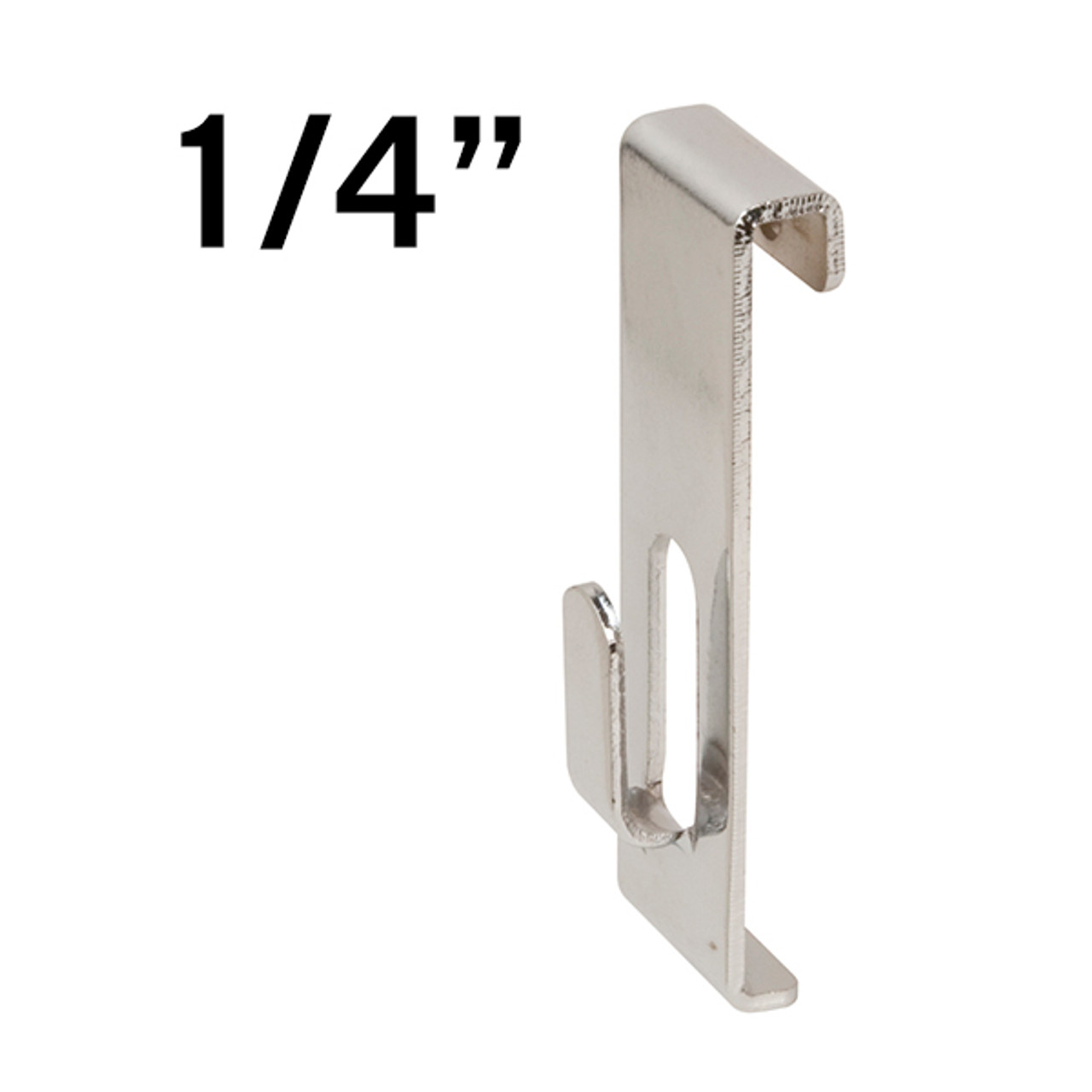 Chrome 1/4" Notch Hook for Grid Wall - ea.